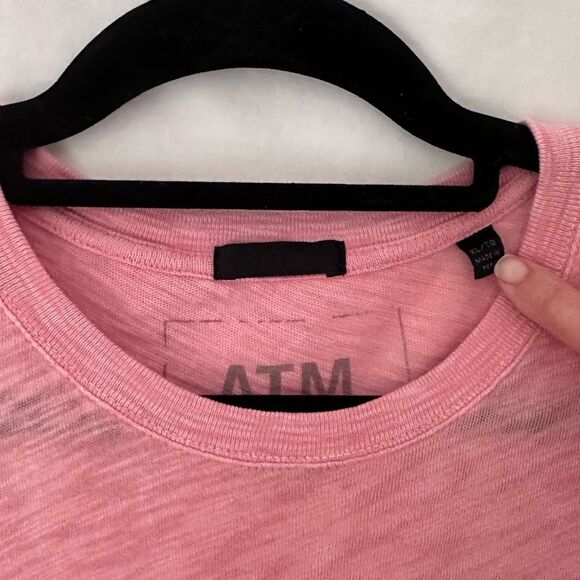 ATM Anthony Thomas Melillo Slub Tee Pink Size XL - Picture 3 of 5
